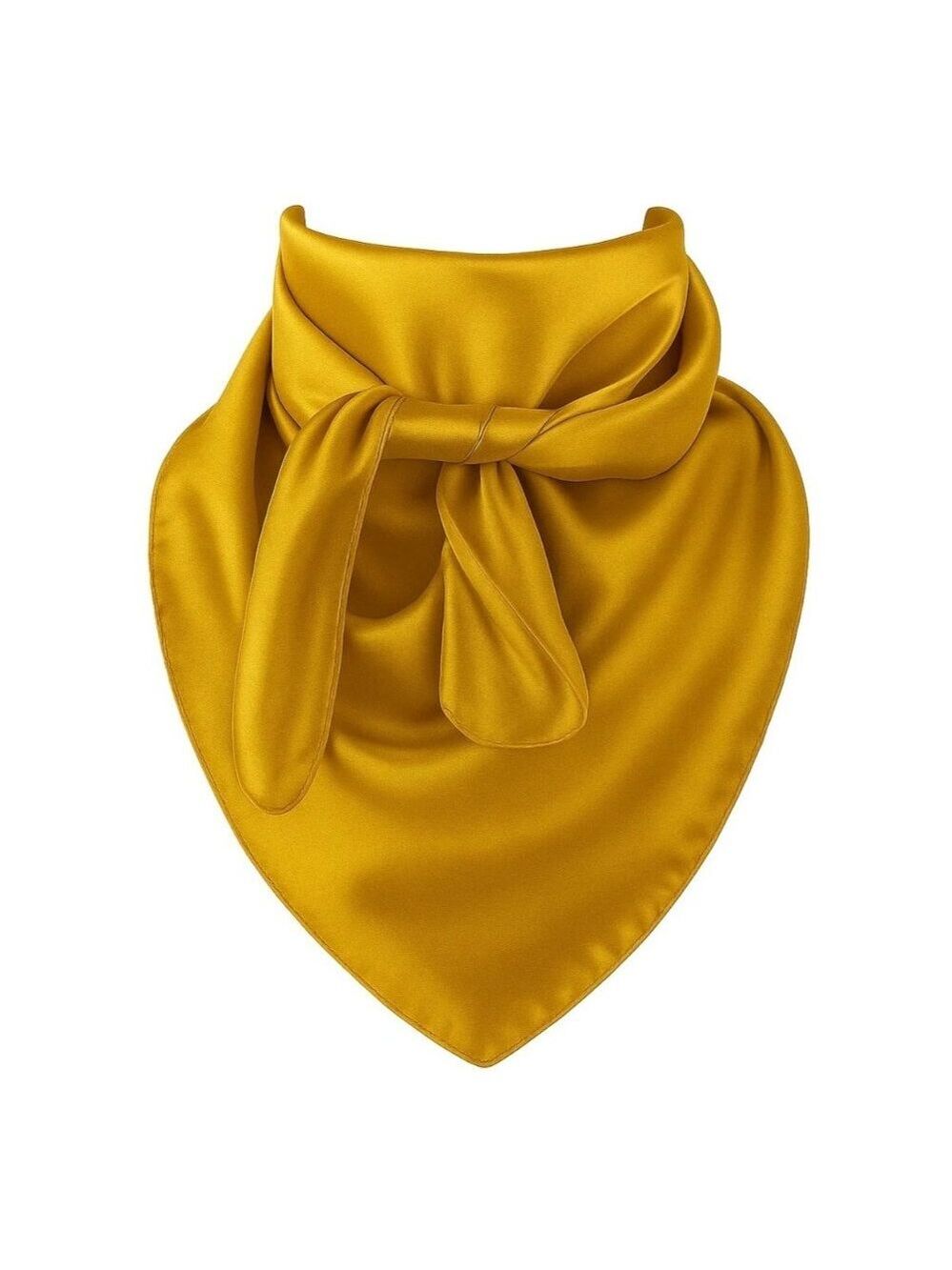 Golden Yellow Wild Rag Scarf 35x35 Satin Western Cowgirl Cowboy Bandana
